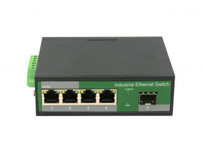 鋼合金工業級千兆1光4電SFP工業級交換機