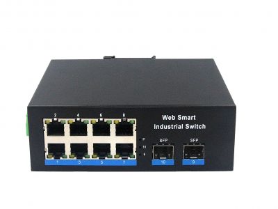 鋼合金工業級WEB管理型千兆2光8電SFP